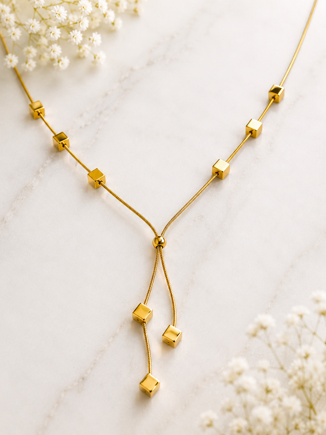 Nova Cube Lariat Necklace