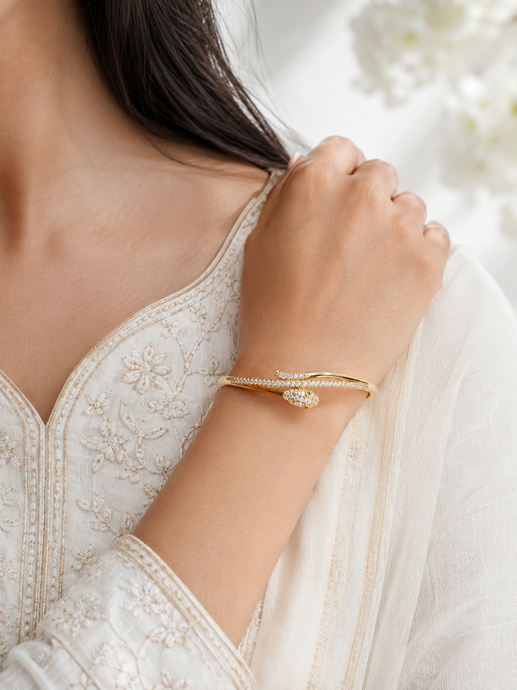 Seraphina Serpent Bangle Bracelet