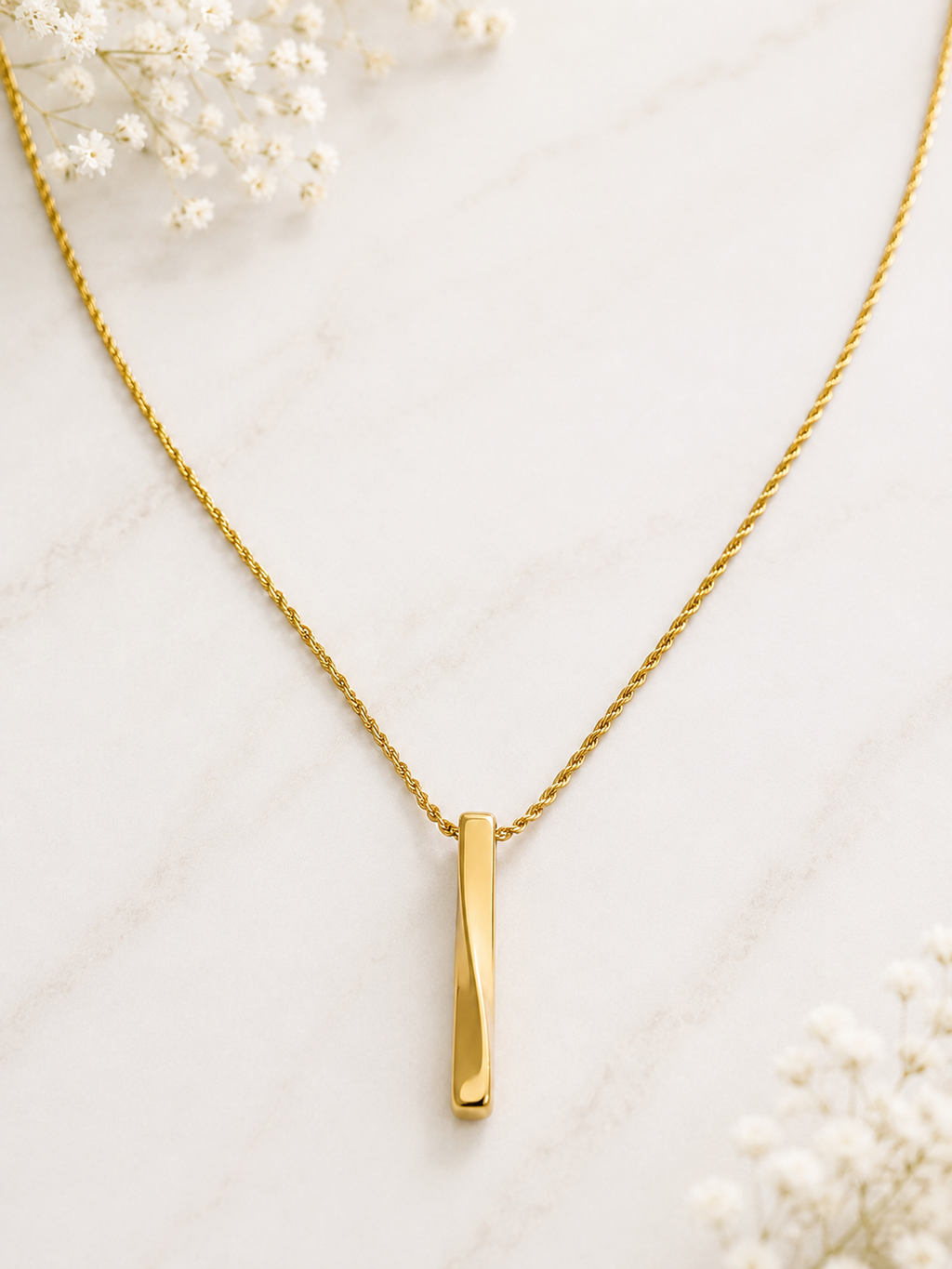 Golden Minimal Bar Necklace
