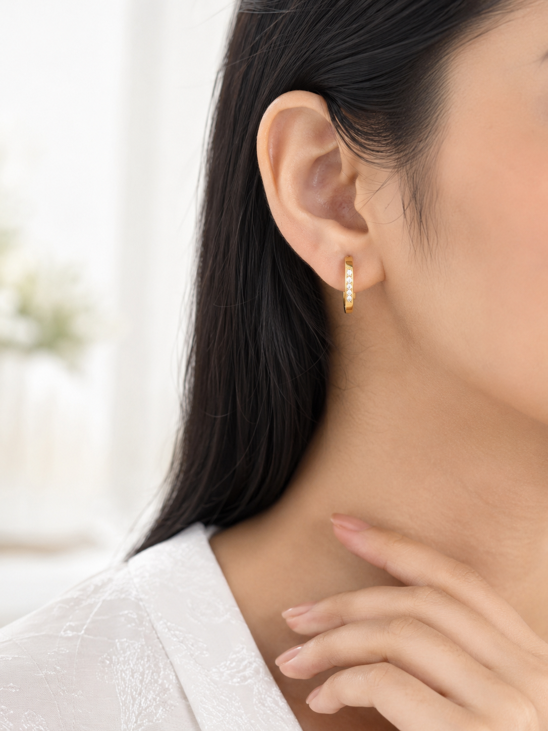 Crystal Hoop Earrings