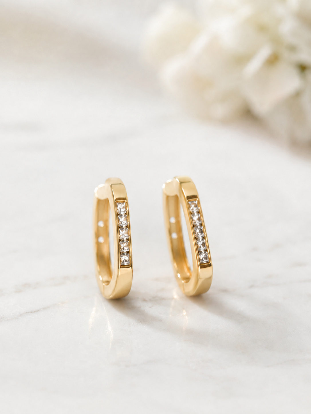 Crystal Hoop Earrings