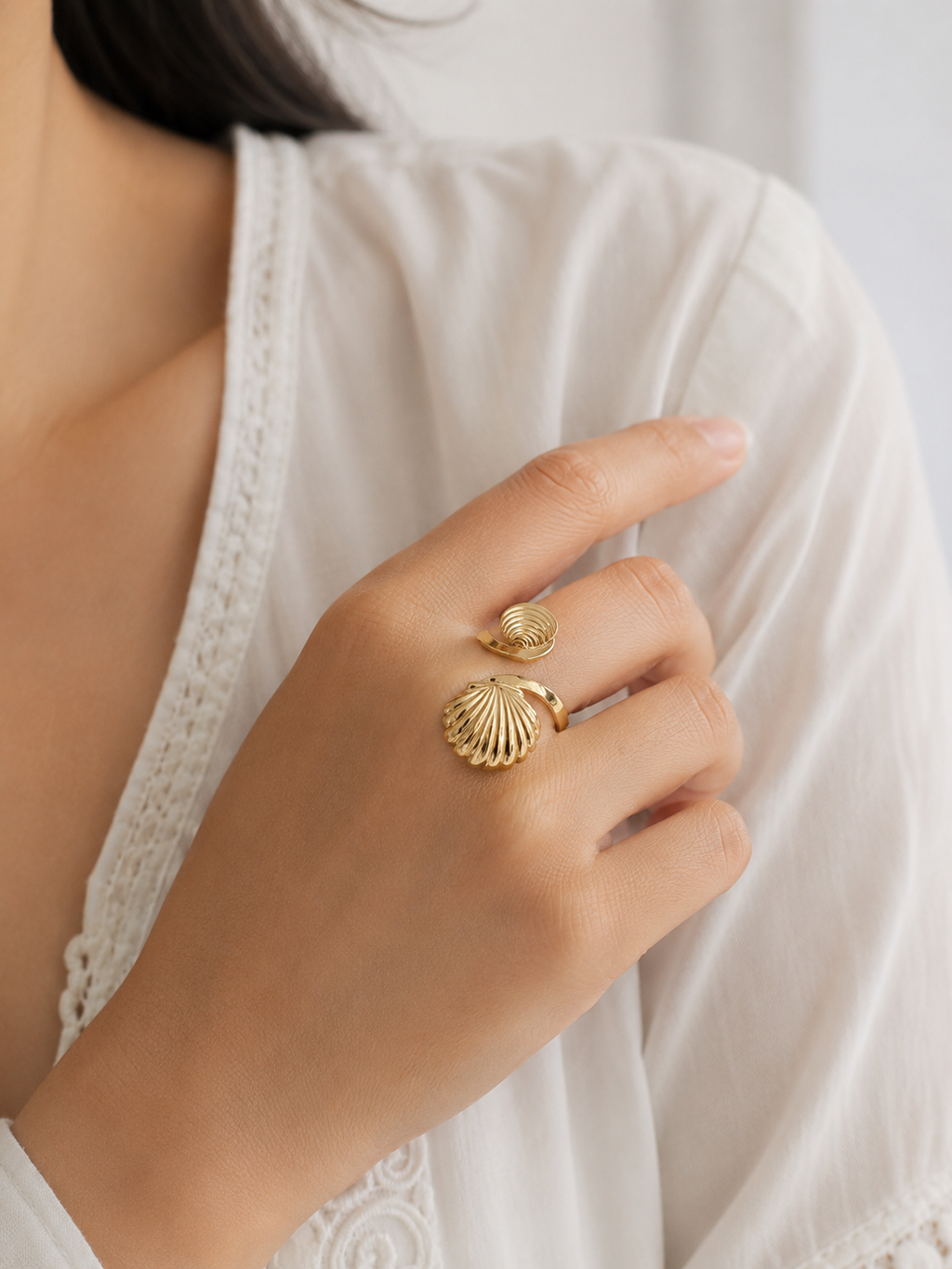 Seashell Open Ring