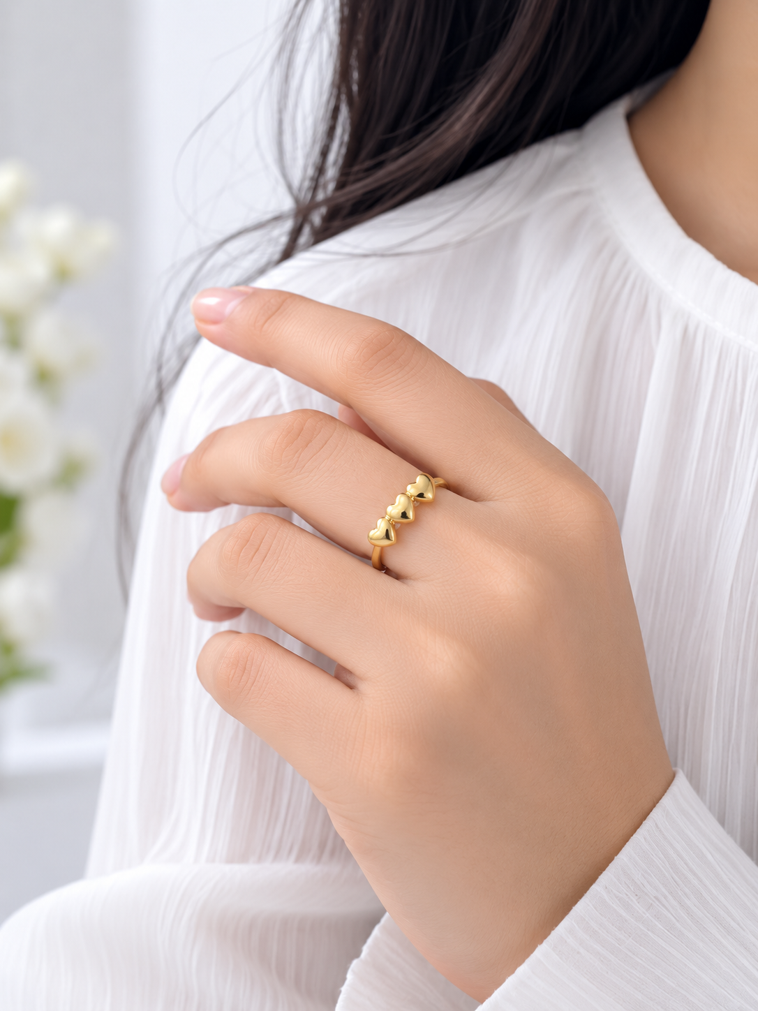 Triple Heart Ring
