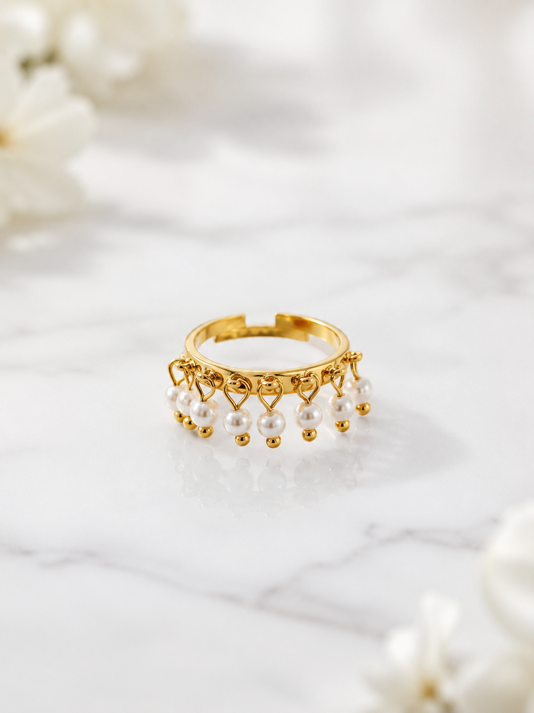 Pearl Charm Ring