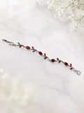 Red-Green Vine Crystal Bracelet